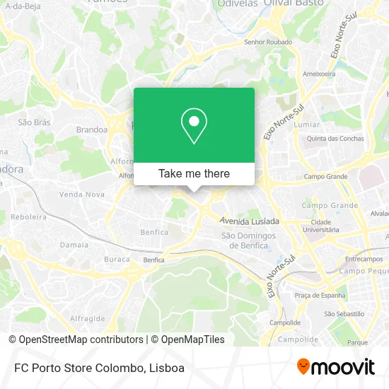 FC Porto Store Colombo map