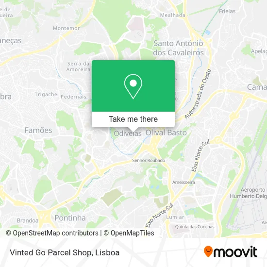 Vinted Go Parcel Shop map