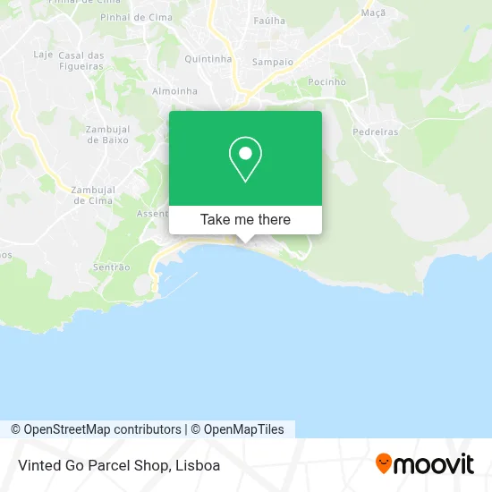 Vinted Go Parcel Shop map