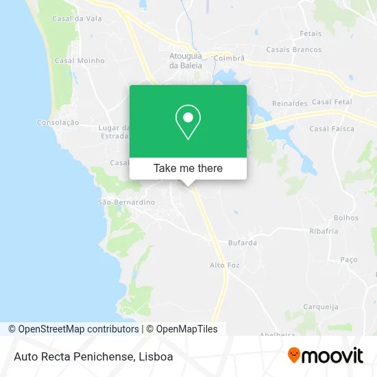 Auto Recta Penichense map