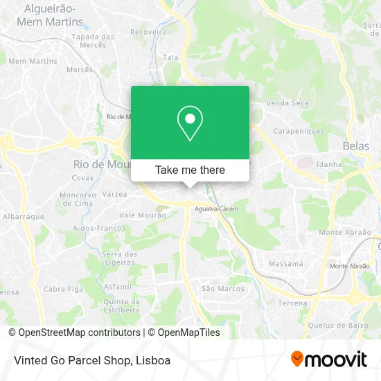 Vinted Go Parcel Shop map