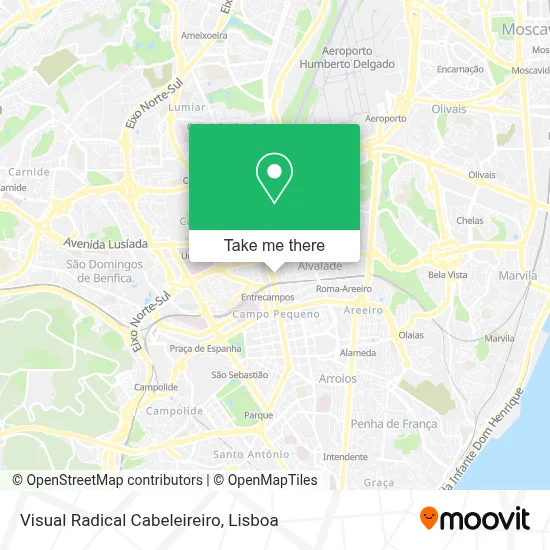 Visual Radical Cabeleireiro map