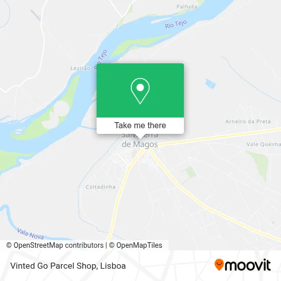 Vinted Go Parcel Shop map
