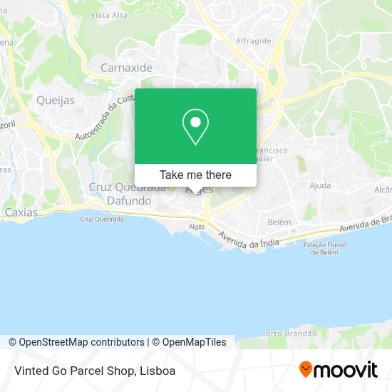 Vinted Go Parcel Shop map