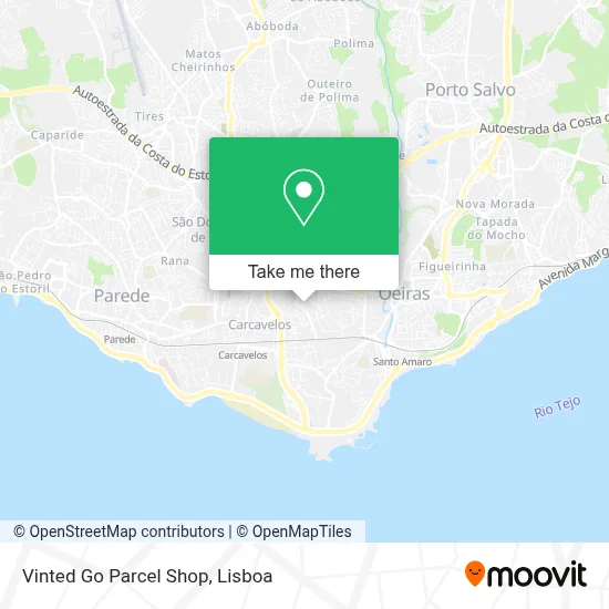 Vinted Go Parcel Shop map