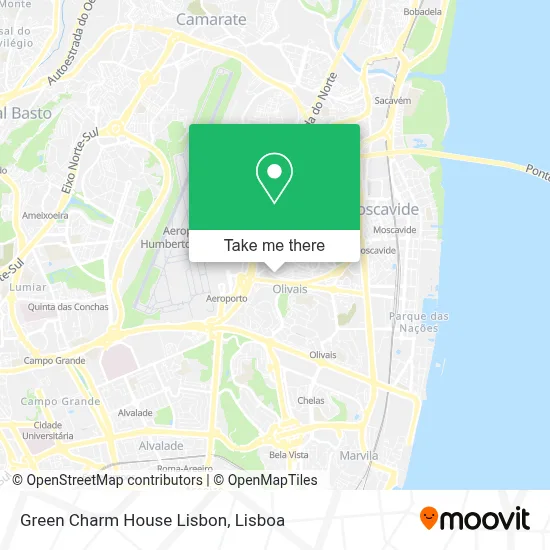 Green Charm House Lisbon map