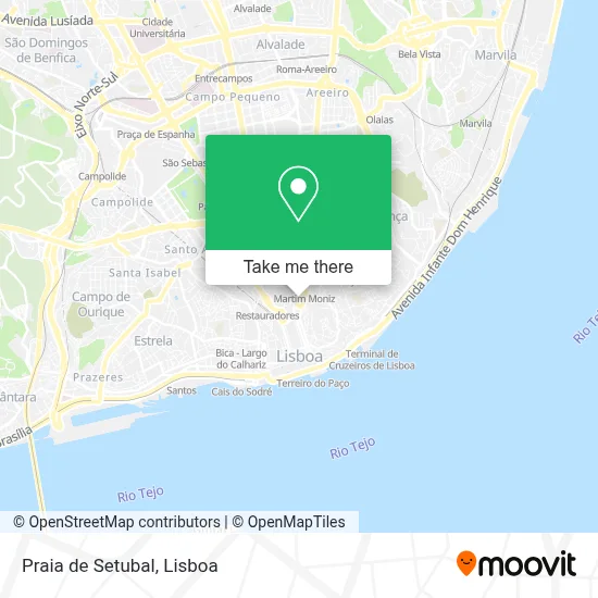 Praia de Setubal map
