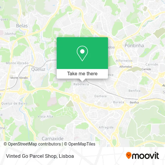 Vinted Go Parcel Shop map