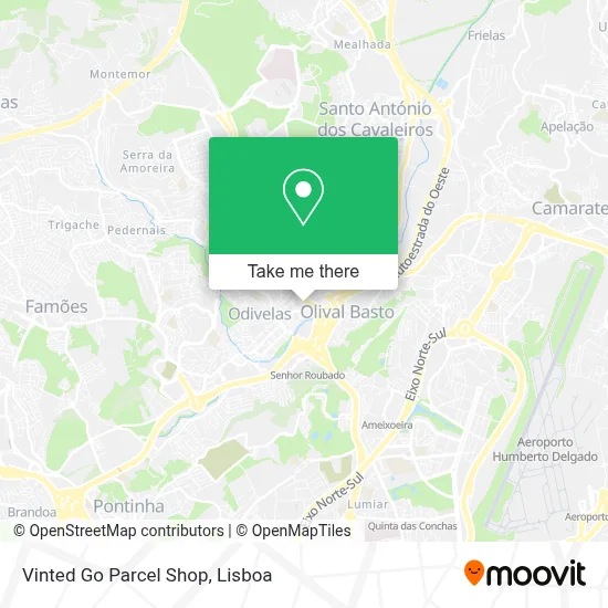 Vinted Go Parcel Shop map