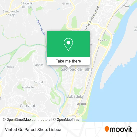 Vinted Go Parcel Shop map