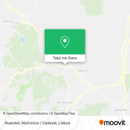 Rualutec Alumínios | Cadaval map