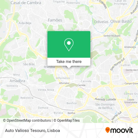 Auto Valioso Tesouro map