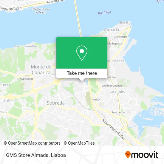 GMS Store Almada map