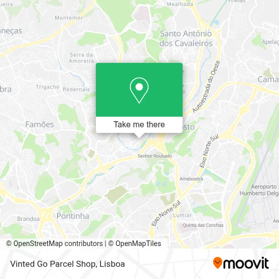 Vinted Go Parcel Shop map