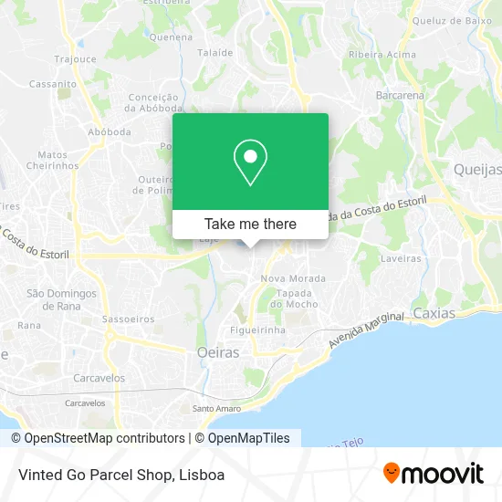 Vinted Go Parcel Shop map