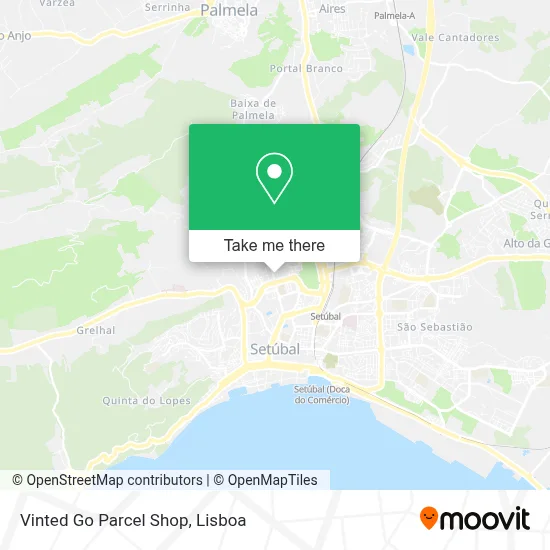 Vinted Go Parcel Shop map