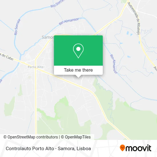 Controlauto Porto Alto - Samora map