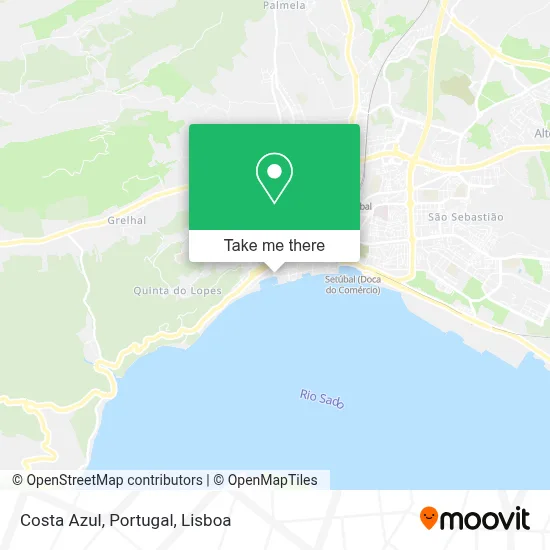 Costa Azul, Portugal map