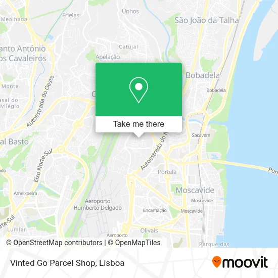 Vinted Go Parcel Shop map