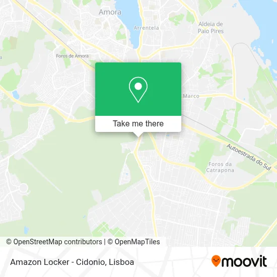 Amazon Locker - Cidonio map