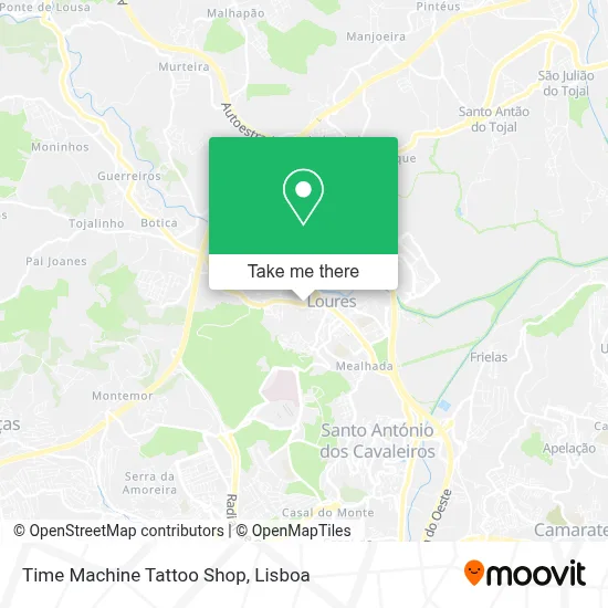 Time Machine Tattoo Shop map