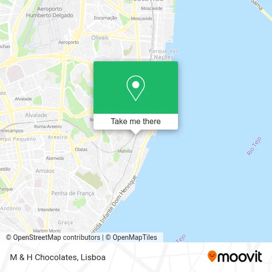 M & H Chocolates mapa