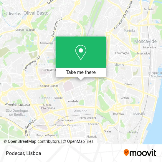Podecar map