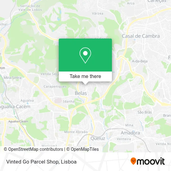 Vinted Go Parcel Shop map