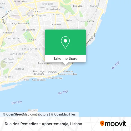 Rua dos Remedios t Appertementje map