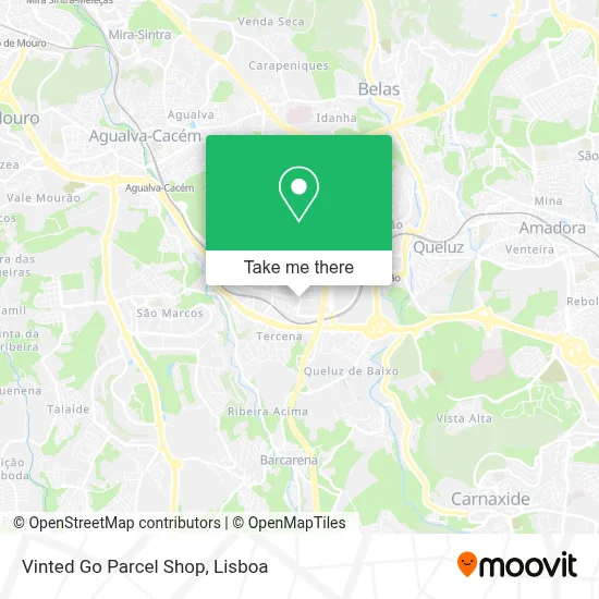 Vinted Go Parcel Shop map