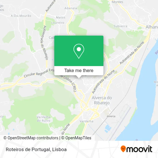 Roteiros de Portugal map