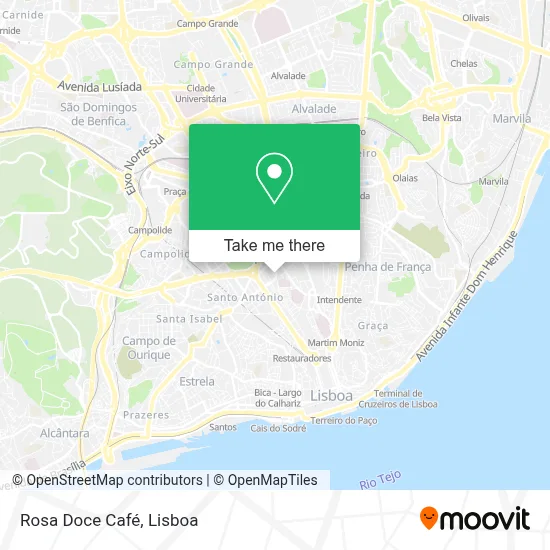 Rosa Doce Café map