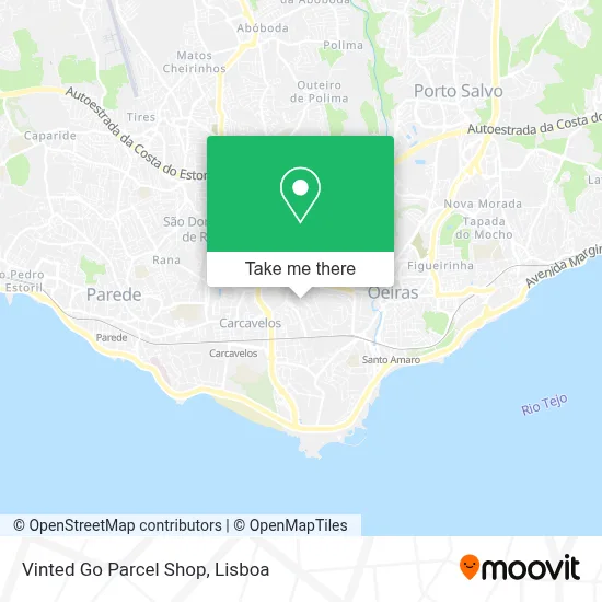 Vinted Go Parcel Shop map