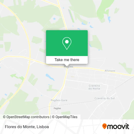 Flores do Monte map