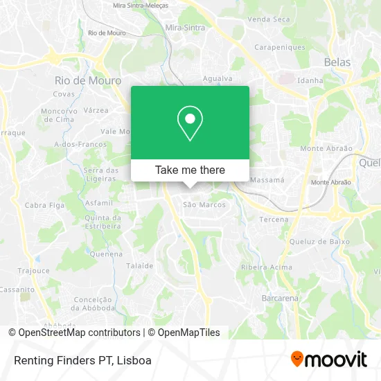 Renting Finders PT mapa