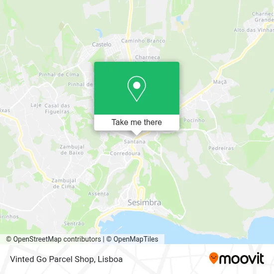 Vinted Go Parcel Shop map
