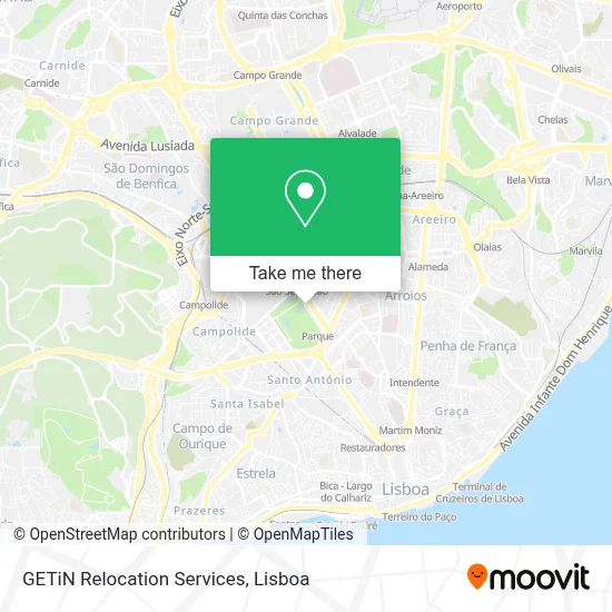 GETiN Relocation Services map
