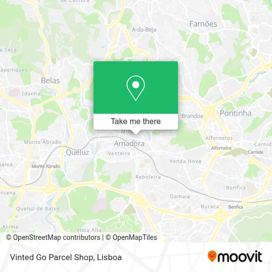 Vinted Go Parcel Shop map