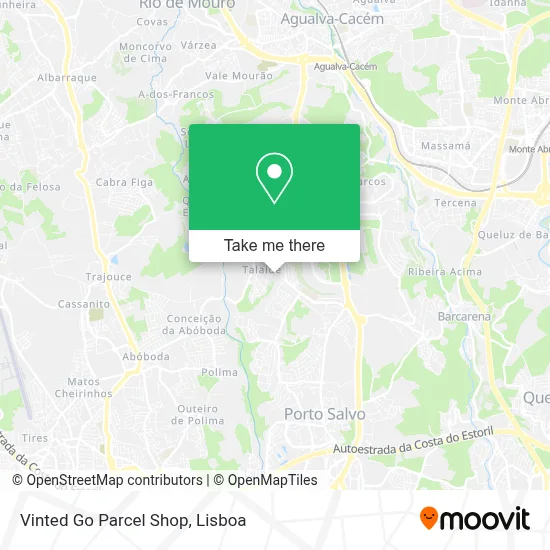 Vinted Go Parcel Shop map