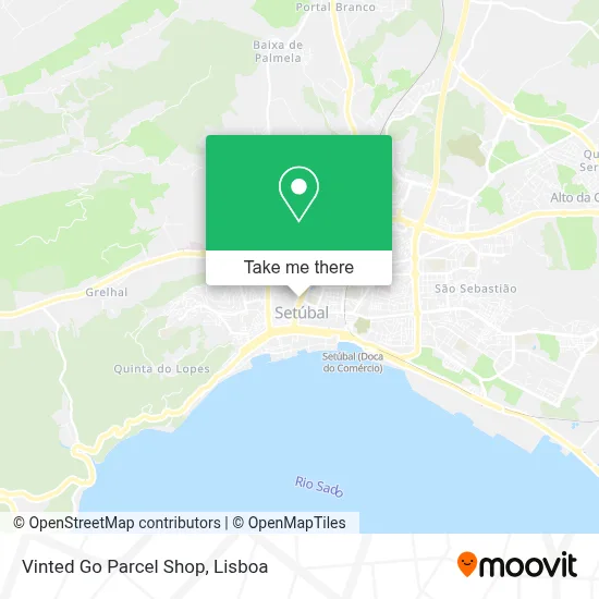 Vinted Go Parcel Shop map