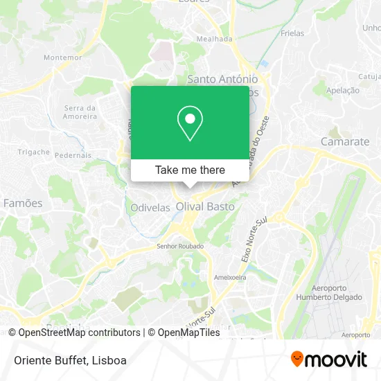Oriente Buffet map