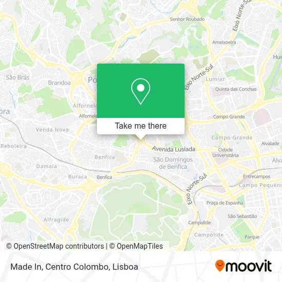 Made In, Centro Colombo map