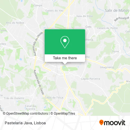 Pastelaria Java mapa