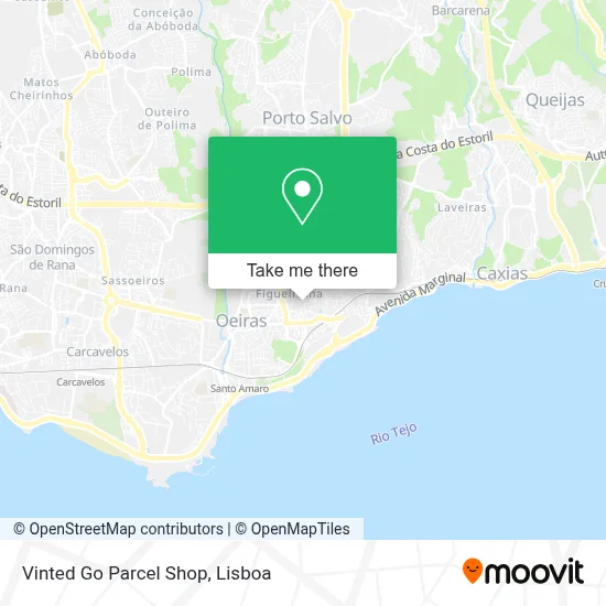 Vinted Go Parcel Shop map