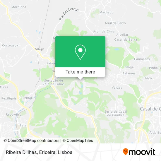 Ribeira D'ilhas, Ericeira map