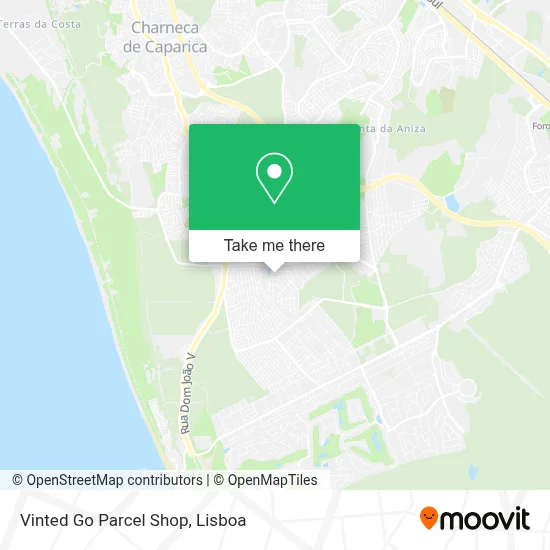 Vinted Go Parcel Shop map