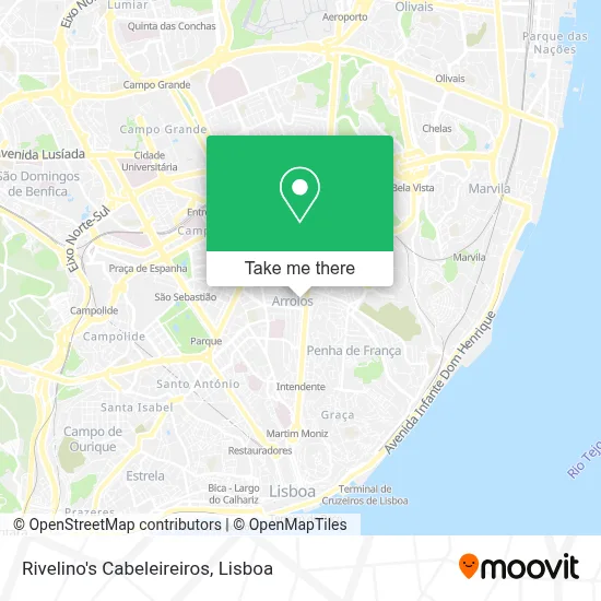 Rivelino's Cabeleireiros map