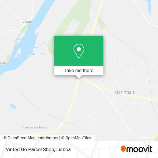 Vinted Go Parcel Shop map