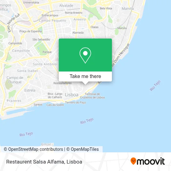 Restaurent Salsa Alfama map