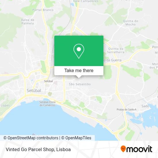 Vinted Go Parcel Shop map